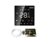 Domary Thermostat Intelligent avec écran Tactile LCD, Programmation Programmable 5+1+1 pour la Maison, Mode Manuel Automatique, Commande Vocale (Chauffage électrique Wi-FI)