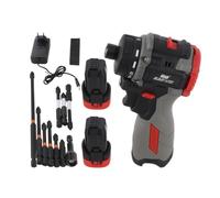Domary Tournevis électrique sans Balais 16,8 V, Marteau 45 Nm, 1 600 TR/Min, Contrôle à 2 Vitesses avec 21 + 1 Lumière LED Réglable en Torsion, Frein Intelligent pour Bois,