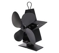 Domary Ventilateur de Poêle alimenté par la Chaleur, Thermodynamique à 4 | Support en Aluminium anodisé, Plage de Fonctionnement 80°°C, Circulation à Faible Bruit pour Poêles à Charbon ou à Granulés