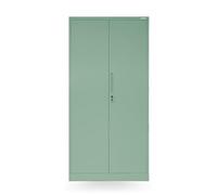 Domator Armoire de Bureau C34 Métallique Armoire à Dossiers Armoire à Outils Revêtement par Poudre Métal Verrouillable 185 cm x 90 cm x 45 cm (Vert Pastel)
