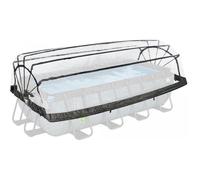 Dôme de Piscine - EXIT TOYS - 400x200cm - Tubulaire - Rectangulaire - Blanc et Marron