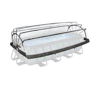 EXIT Toys Dôme Piscine Hors Sol Rectangulaire 400 x 200 cm Universel - pour Piscines Tubulaires 390-405 x 190-205 cm - Abri Pliable avec Set de Connexion - Transparent
