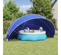 Dôme de piscine pliable vert 592 x 590 x 275 cm avec protection en polyester résistant aux UV pour jardin extérieur piscine couverture contre la saleté, les feuilles et la perte de chaleur
