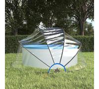 Dôme de piscine rond en PVC 315 x 158 cm | Tente transparente, conservation de la chaleur, mécanisme de pliage simple, piquets et sardines inclus