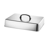 Dôme fondoir alimentaire pour chauffante - Couvercle rectangulaire en acier inoxydable de 33 cm | Fondoir à Fromage pour Barbecue, Grill de Cuisson Vapeur pour Hamburgers, Légumes, Viandes