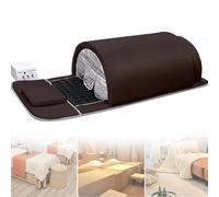 Dôme sauna infrarouge lointain, capsule sauna personnelle à couverture complète à 360 degrés oreiller, sauna professionnel extra large tapis infrarouge pierres tourmaline,Brown
