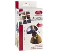 Dômes de présentation - Lot de 4 emporte-pièces demi sphère en inox brossé Argent G