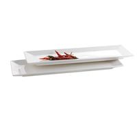 Domestic Professional 923315 Trendy Line Set d'Assiettes Rectangulaire 32 x 11 cm 2 Pièces