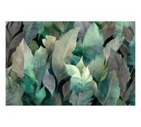 DOMEVISTA Papier Peint Intissé Feuilles Émeraude Botanique 200 x 149 cm | jungle nature murale panoramique végétal; Fabriqué en Allemagne; colle incluse.