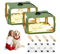 Domigard Lot de 2 pièges à puces pour la maison, pièges à puces pour la maison avec 4 ampoules, non toxique, piège à punaises de lit naturel pour tapis de lit