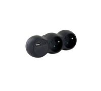 Domino 2x16A + USB-A/C - Noir - Chacon