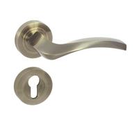 domino ENIGMA-R M3 Poignée de porte intérieure PZ - Cylindre profilé pour porte de chambre - Garniture de poignée de porte - En aluminium bronze