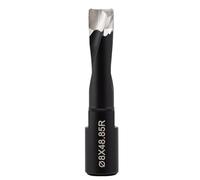 DOMINO Fraise HW Z2 D=8mm pour DF500 Domino, 1 pièce | Fraise à défoncer en carbure massif pour Domino DF 500, trous de mortaise propres et précis, parfait pour les menuisiers