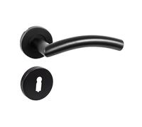 Domino Poignée BB-Buntbart - Rosace Prado - Pour Porte de Chambre, Bureau, Cave et Intérieure - Noir