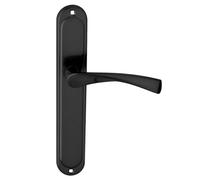 Domino Poignée de Porte Aveugle | Garniture de Plaque Longue | Pour Chambre, Bureau, Cave et Intérieur | En Forme de L | Ferrures