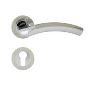 Domino Poignée de porte Sharon-R Eco M6/M9 Chrome de nickel PZ de Cylindre profilé [Cylindre profilé]