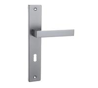 Domino QUBIK M45 Poignée de Porte Longue 72 mm - Serrure B - Pour Chambre, Bureau, Cave et Intérieur - En Forme de L