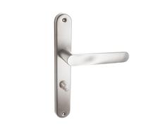 domino Set de poignées de porte Kit de poignée de porte WC - Ensemble pour porte de salle de bain avec raccords en aluminium universelle OVAL M9 WC70