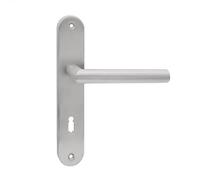 domino STELLA INX Poignée de porte à 72 poignées BB-Bart - Ensemble de poignées de porte à plaque longue pour porte de chambre, porte de cave et porte intérieure - En forme de L - En acier inoxydable