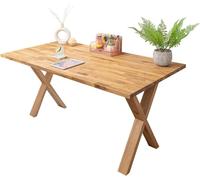 domli Bureau en bois massif huilé avec pieds en bois de chêne | 1200 mm x 600 mm x 27 mm | Table et pieds entièrement finis en bois européen de qualité supérieure