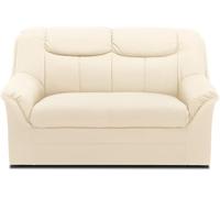 DOMO. collection Canapé Berlin en Cuir, Classique, 2 Places, rembourré, en Cuir synthétique Souple et Noyau à Ressorts de qualité supérieure, 2 Places, 143 x 90 x 89 cm (l x p x h), Beige (Blanc)
