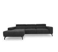 DOMO. collection Canapé d'angle Cunelli en Forme de L avec Fonction Dossier, Coin rembourré avec Fonction Relaxation, canapé Relax, canapé d'angle, 292 x 175 x 79 cm (l x p x h), Anthracite