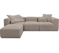 DOMO. collection Canapé d'angle Malia Cord modulable en Forme de L composé de 2 fauteuils d'angle, 1 Fauteuil et 1 Tabouret, canapé modulaire, 4 éléments rembourrés, canapé d'angle 301 x 193 x 69 cm