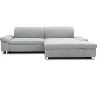 DOMO. collection Canapé d'angle Mika en Forme de L avec Dossier et accoudoirs, Coin rembourré, 260 x 178 x 80 cm (l x p x h), Gris