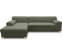 DOMO. Collection Canapé d'angle Tinos - Petit canapé d'angle en Forme de L - Canapé d'angle rembourré - 273 x 157 x 74 cm (l x p x h) - Vert