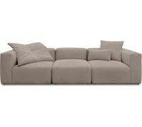 DOMO. collection Canapé Malia Canapé modulaire 3 places en velours côtelé composé de 2 fauteuils d'angle et 1 fauteuil, Bigsofa, canapé modulaire, 3 éléments de rembourrage, canapé 3 places, 301 x 108