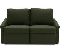DOMO Collection Canapé Relax, 2 Places, pour Dormir Longtemps, canapé à sommier tapissier avec Fonction de Sommeil, Fauteuil d'appoint, lit d'invité, canapé-lit, 168 x 96 x 86 cm (l x p x h), Vert