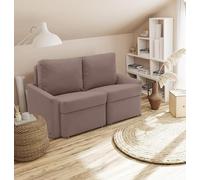 DOMO. collection Canapé Relax, 2 Places, pour lit Permanent, canapé à sommier tapissier, avec Fonction de Couchage, lit d'appoint, lit d'appoint, 168 x 96 x 86 cm (l x p x h), Taupe