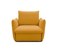 DOMO. collection Cloud Box Fauteuil rembourré, avec Fonction Couchage et sommier tapissier, dortoir, Fauteuil à sommier tapissier, 120 x 97 x 100 cm (l x p x h), Mangue