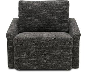 DOMO Collection Fauteuil Relax, pour Un Sommeil Permanent, canapé à sommier tapissier avec Fonction de Couchage, Fauteuil Convertible, lit d'invité, canapé-lit, 108 x 96 x 86 cm (l x p x h) - Noir