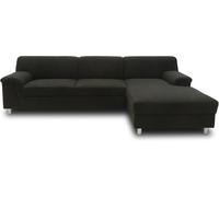 DOMO. collection Jamie Canapé d'angle Convertible Moderne en Forme de L 251 x 150 x 72 cm Marron