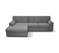 DOMO. collection Surmatelas d'angle en Forme de L avec Fonction Convertible, Moderne, Petit Coin rembourré, 245 x 155 x 78 cm (l x p x h), Gris
