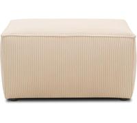 DOMO. Collection Tabouret Polser Portland, Simple, Moderne, Repose-Pieds, D'appoint, 80 x 60 x 43 cm (L x P x H) - Crème