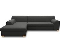 DOMO. Collection Tinos Petit canapé-lit d'angle en Forme de L avec Fonction Convertible, canapé d'angle rembourré, 273 x 157 x 74 cm (l x p x h), Anthracite