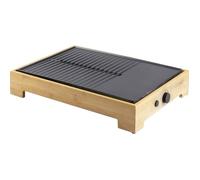 DOMO Bamboo Style Gril de table électrique Plancha (42x28cm/1800W) DO9271G