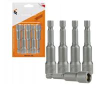 DomoDomo Lot de 5 douilles magnétiques 10 mm pour visseuse et perceuse à percussion | Acier 55 durable | 65 mm de long | Hexagone 1/4" | Travail précis et efficace