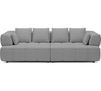 DomoHome AULA BigSofa avec profondeur d'assise réglable, sans fonction couchage, dossiers réglables – Design moderne, grand confort, dimensions : 284 x 111 x 84/75 cm, couleur : gris