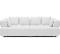 DomoHome AULA BigSofa avec profondeur d'assise réglable, sans fonction couchage, dossiers réglables – Design moderne, grand confort, dimensions : 284 x 111 x 84/75 cm, couleur : blanc