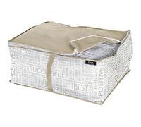 Domopak 909032 Housse de Rangement sous Lit Polyester/Plastique Brun/Gris 55 x 45 x 25 cm