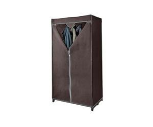 Domopak living penderie en tissu non tissé uni marron