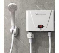 Domotechnika | Mini chauffe-eau électrique - 5,5 kW - 21 x 15 x 5 cm - Chauffage instantané de l'eau - Installation à 360°