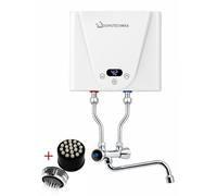 Domotechnika | Mini-chauffe-eau électrique - 5,5 kW - 21 x 15 x 5 cm - Robinetterie basse pression - Chauffage instantané