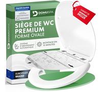Abattant de toilettes - Siège de WC avec système d'abaissement automatique - Siège de toilettes antibactérien avec fonction Quick-Release
