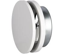 DOMUX Bouche Ventilation Aération Insufflation VMC Ø160 mm Design Premium - Diffuseur Haut Débit Acier Blanc Laqué Silencieux - VMC Double Flux DN160 - Grand Salon Open Space Bureau - Garantie 5 Ans