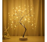 Domybest Lampe Arbre Lumineux LED - Bonsai de Table/Bureau à Pile/USB - Veilleuse Décorative pour Fête, Anniversaire, Mariage, Noël - 50CM