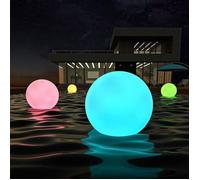 Domybest Lampe Flottante Piscine Solaire 34cm Lumière de Piscine Flottante 16 Couleurs RGB Boule Lumineuse Piscine Lampe de Nui A25